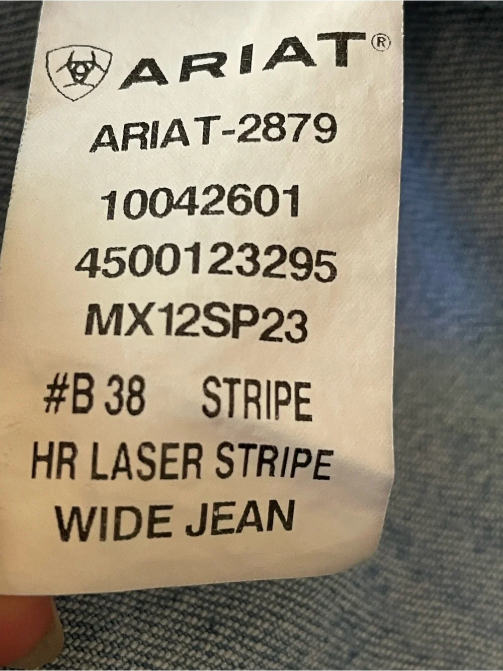 Ariat‎ High Rise Laser Stripe Wide Jean Slim Trouser Bootcut Patch Pockets